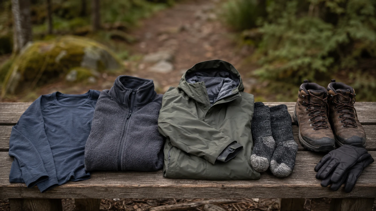 Choisir ses vêtements en couches pour la randonnée — illustration outdoor